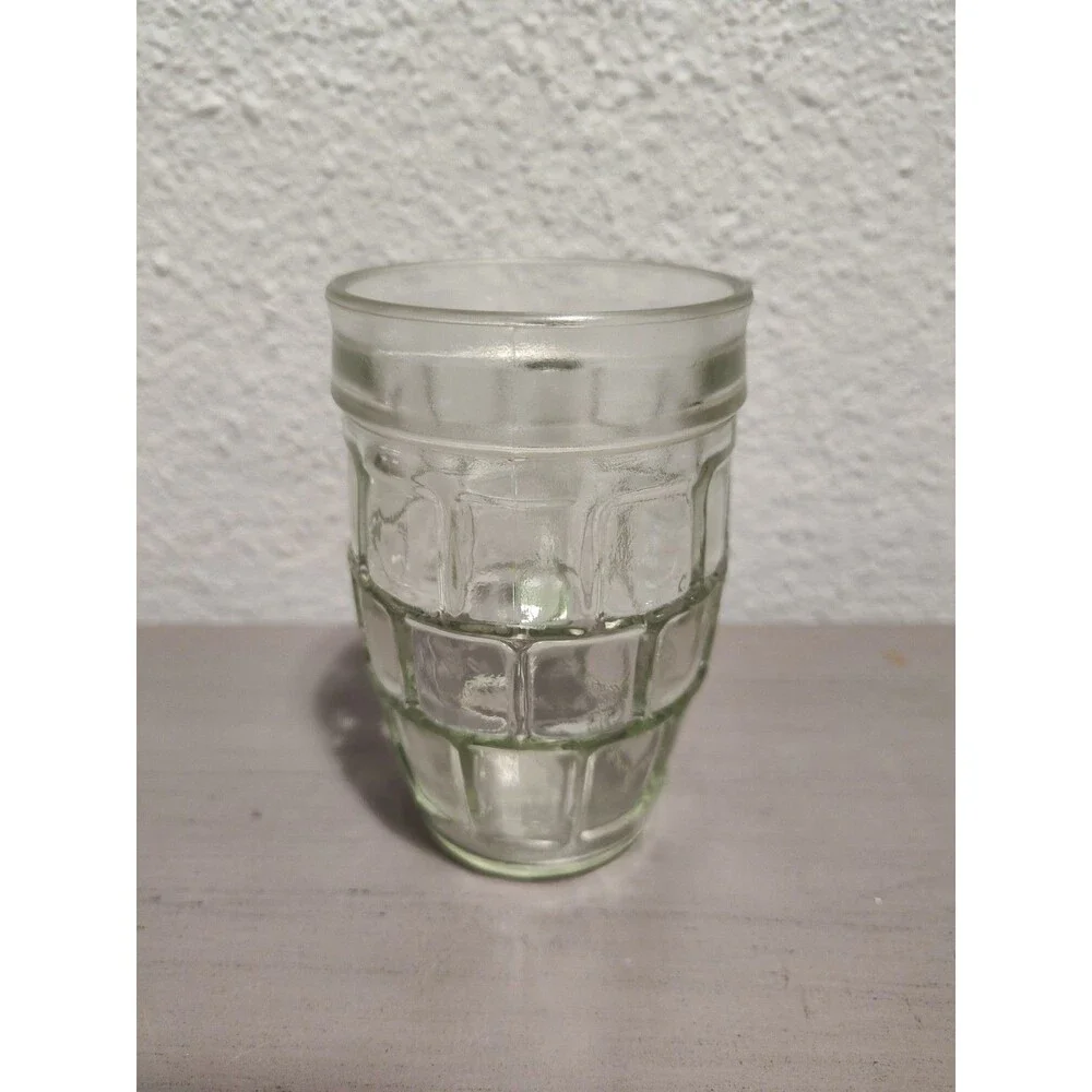 Vintage Anchor Hocking Brick-Style Glass Beer Mug | Grenade Paneled Design | 12